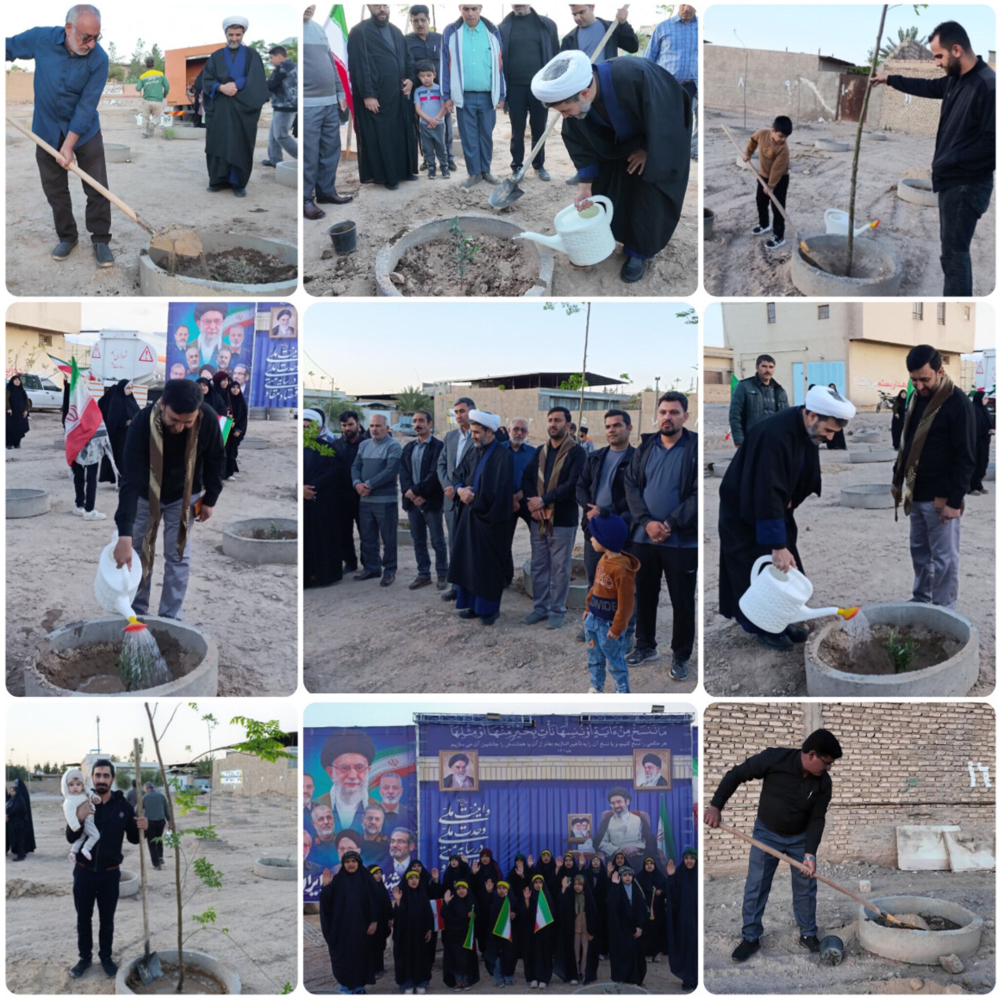 کاشت درخت مثمر در راور در لبیک به فرمان امام خامنه‌ای (مدظله‌العالی)
